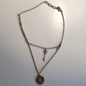 Lucky Brand Key and Lock Necklace